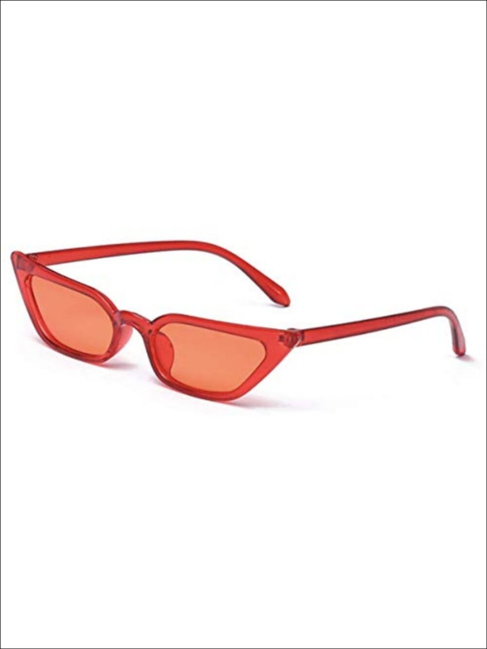 Small Cat Eye Sunglasses Semi-Rimless Polarized UV Protection